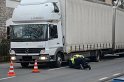 Pklemm Fahrer ueberrollt vom eigenen LKW Verstorben Koeln Dellbrueck Paffratherstr Walterstr P14
